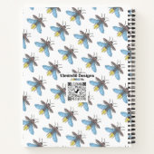Firefly (patroon wit) - Notitieboek (Achterkant)