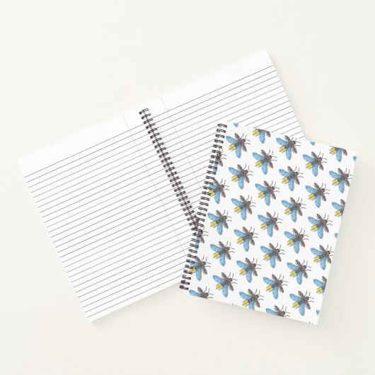 Firefly (patroon wit) - Notitieboek (Binnen)