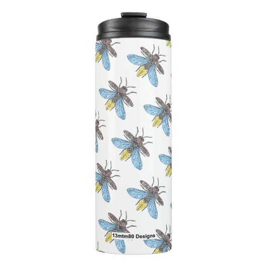 Firefly (patroon wit) - Thermische Tumbler Thermosbeker (Voorkant)