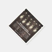 Firefly rustieke schuur hout metselaar bruiloft se servet (Hoek)