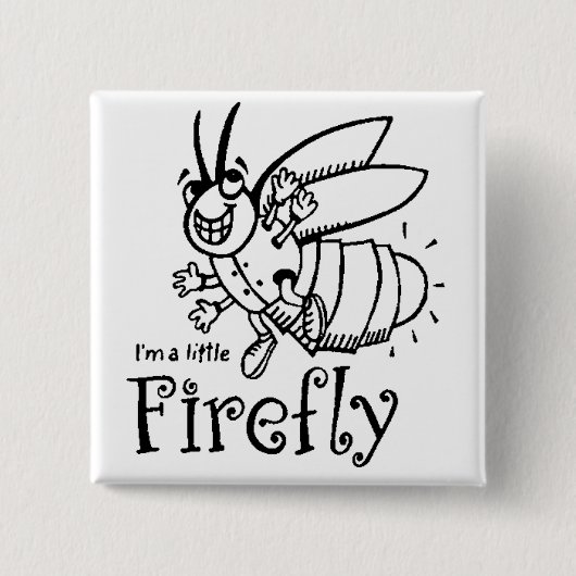 Firefly Square Pin Vierkante Button 5,1 Cm (Voorkant)