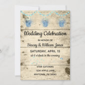 Firefly & String Lights Huwelijksfeest Kaart (Voorkant)