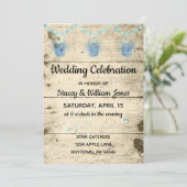 Firefly & String Lights Huwelijksfeest Kaart (Staand voorkant)