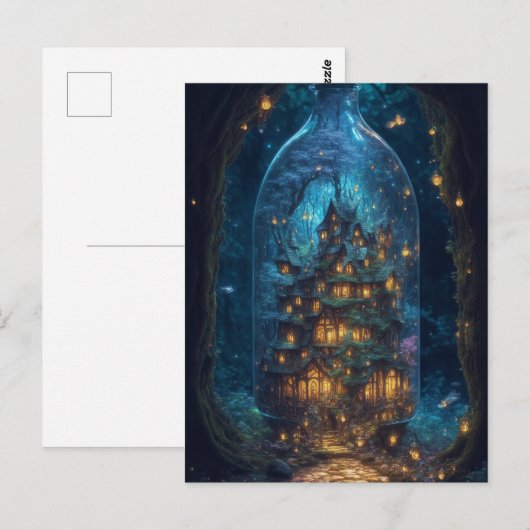 Firefly Village | Fantasy Digital Art Briefkaart (Voorkant / Achterkant)