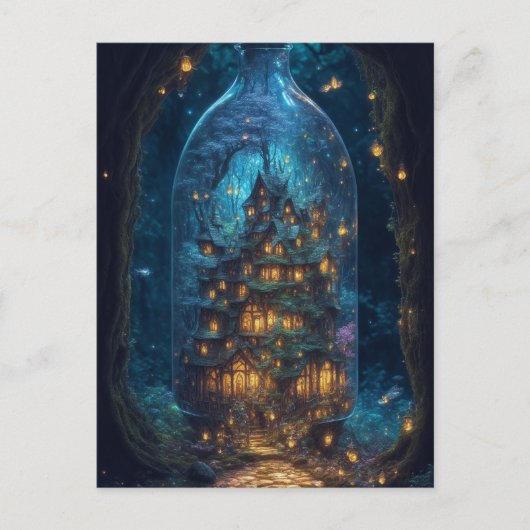 Firefly Village | Fantasy Digital Art Briefkaart (Voorkant)