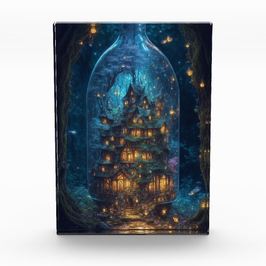 Firefly Village | Fantasy Digital Art Fotoblokken (Voorkant)