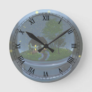 Firefly Wereldbol Clock Ronde Klok