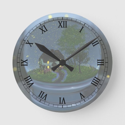 Firefly Wereldbol Clock Ronde Klok (Voorkant)