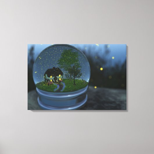 Firefly Wereldbol Wrapped Canvas (Voorkant)