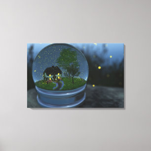Firefly Wereldbol Wrapped Canvas Afdruk