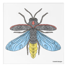 Firefly (wit) - Acryl Print