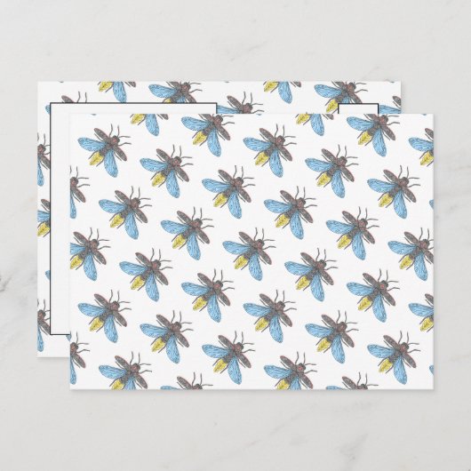 Firefly (wit) - Briefkaart (Voorkant / Achterkant)