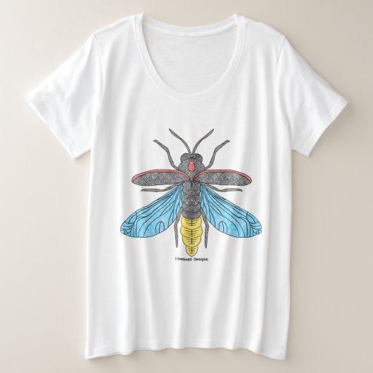 Firefly (wit) - Dames T-Shirt Plus Size (Design voorkant)