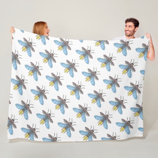 Firefly (wit) - Fleece Deken (In situ)