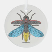 Firefly (wit) - Glas Ornament (Achterkant)
