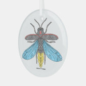 Firefly (wit) - Glas Ornament (Voorkant links)