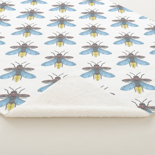 Firefly (wit) - Sherpa Blanket Deken (3/4)