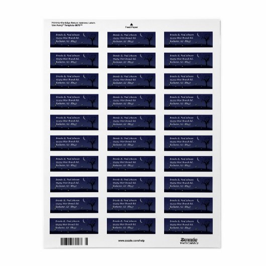 Firefly Zomer Avond retour adreslabel Etiket (Full Sheet)