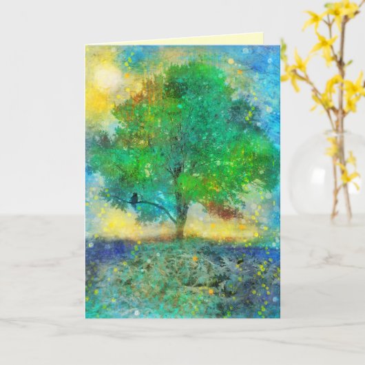 Firefly zomeravonden, Wenskaarten Kaart (Gele Bloem)