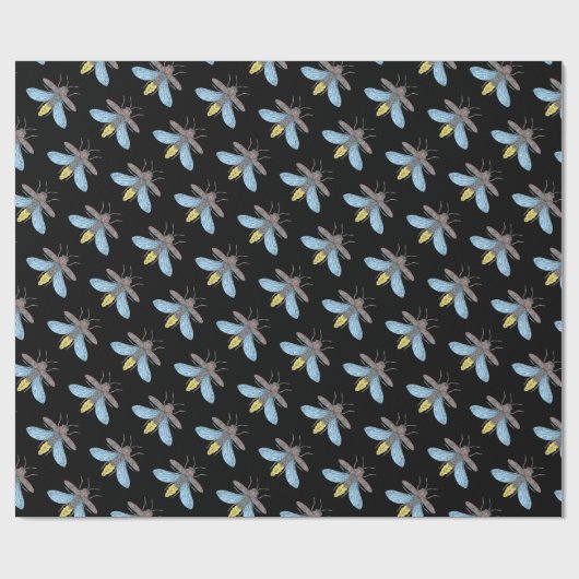 Firefly (zwart) - Inpakpapier (Vlak)