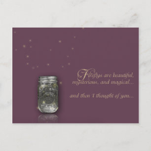 Fireflys op Mauve Briefkaart