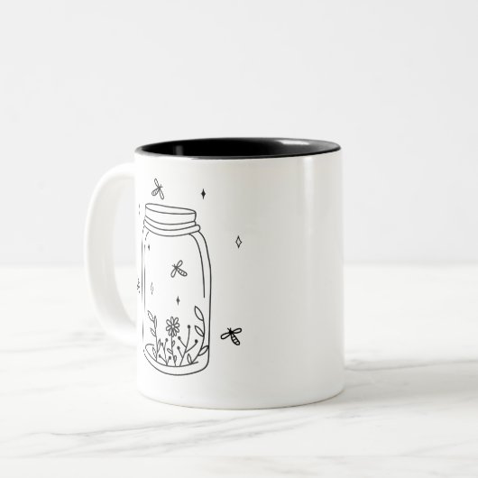 Firefours in a Jar Mok Coffee Tea Cup (Voorkant links)