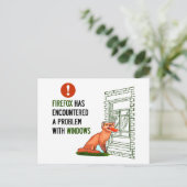 Firefox heeft een probleem met vensters ondervonde briefkaart (Staand voorkant)