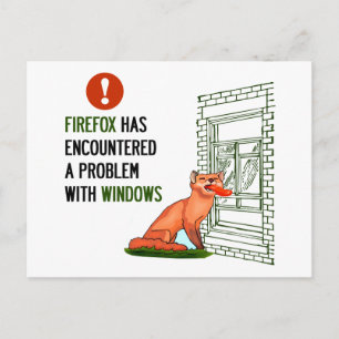Firefox heeft een probleem met vensters ondervonde briefkaart
