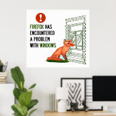 Firefox heeft een probleem met vensters ondervonde poster (Thuiskantoor)