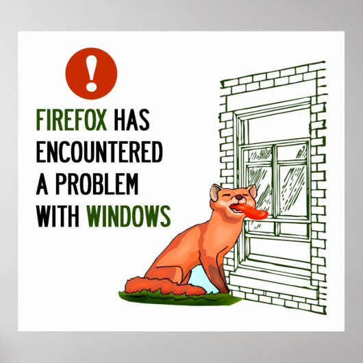 Firefox heeft een probleem met vensters ondervonde poster (Voorkant)