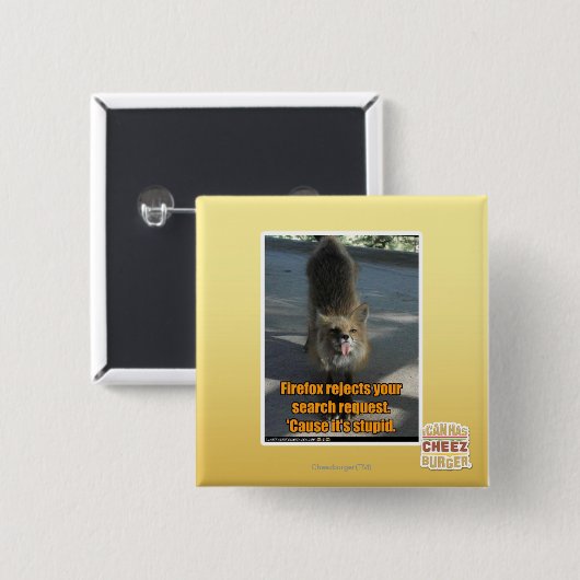 Firefox verwerpt vierkante button 5,1 cm (Voorkant /achterkant)