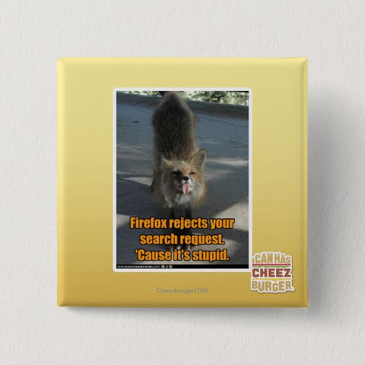 Firefox verwerpt vierkante button 5,1 cm (Voorkant)