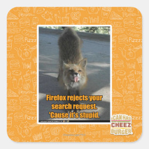 Firefox verwerpt vierkante sticker