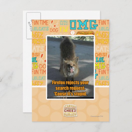 Firefox weigert briefkaart (Voorkant / Achterkant)