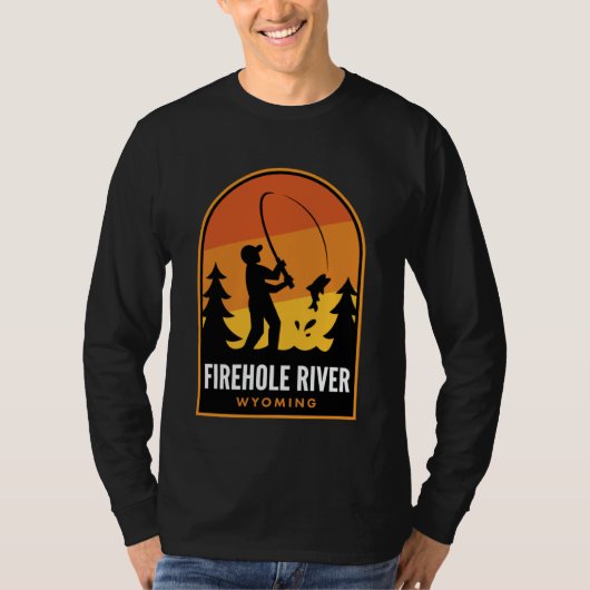 Firehole River Wyoming Fishing T-shirt (Voorkant)