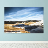 Firehole-rivier in canvas gewikkeld afdruk (Insitu (Houten vloer))
