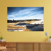 Firehole-rivier in canvas gewikkeld afdruk (Insitu (Woonkamer))