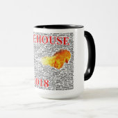 Firehouse Coffee-Mok met Word Cloud Mok (Voorkant rechts)