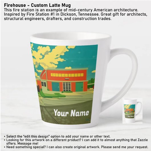 Firehouse - Custom Latte Mug Latte Mok