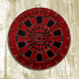 Firehouse Fire Station Fireman Dartboard en Darts Dartbord