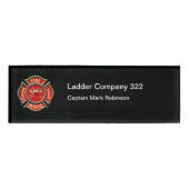 FIrehouse FIrefighter Kapitein Naambadge (Voorkant)