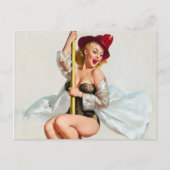 Firehouse Pin Up Briefkaart (Voorkant)