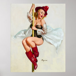 Firehouse Pin Up Poster