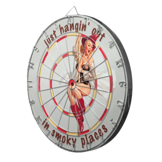 Firehouse PinUp Fireman's Dartboard Dartbord (Voorkant Rechts)