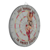 Firehouse PinUp Fireman's Dartboard Dartbord (Voorkant Links)