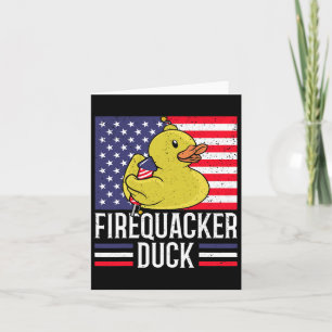Fireker Duck 4 juli Firecracker Independe Kaart