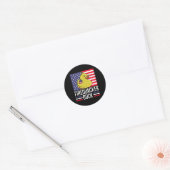 Fireker Duck 4 juli Firecracker Independe Ronde Sticker (Envelop)