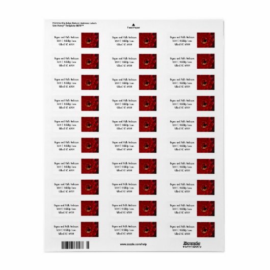 Firelight cactus flower etiket (Full Sheet)