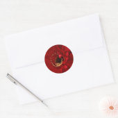 Firelight cactus flower ronde sticker (Envelop)