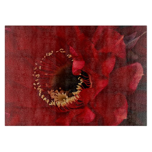 Firelight Cactus flower Snijplank (Voorkant)